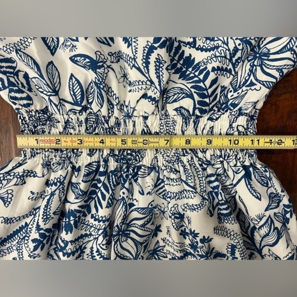 Eliza J Blue and White Floral Petite Dress - Picture 8 of 9